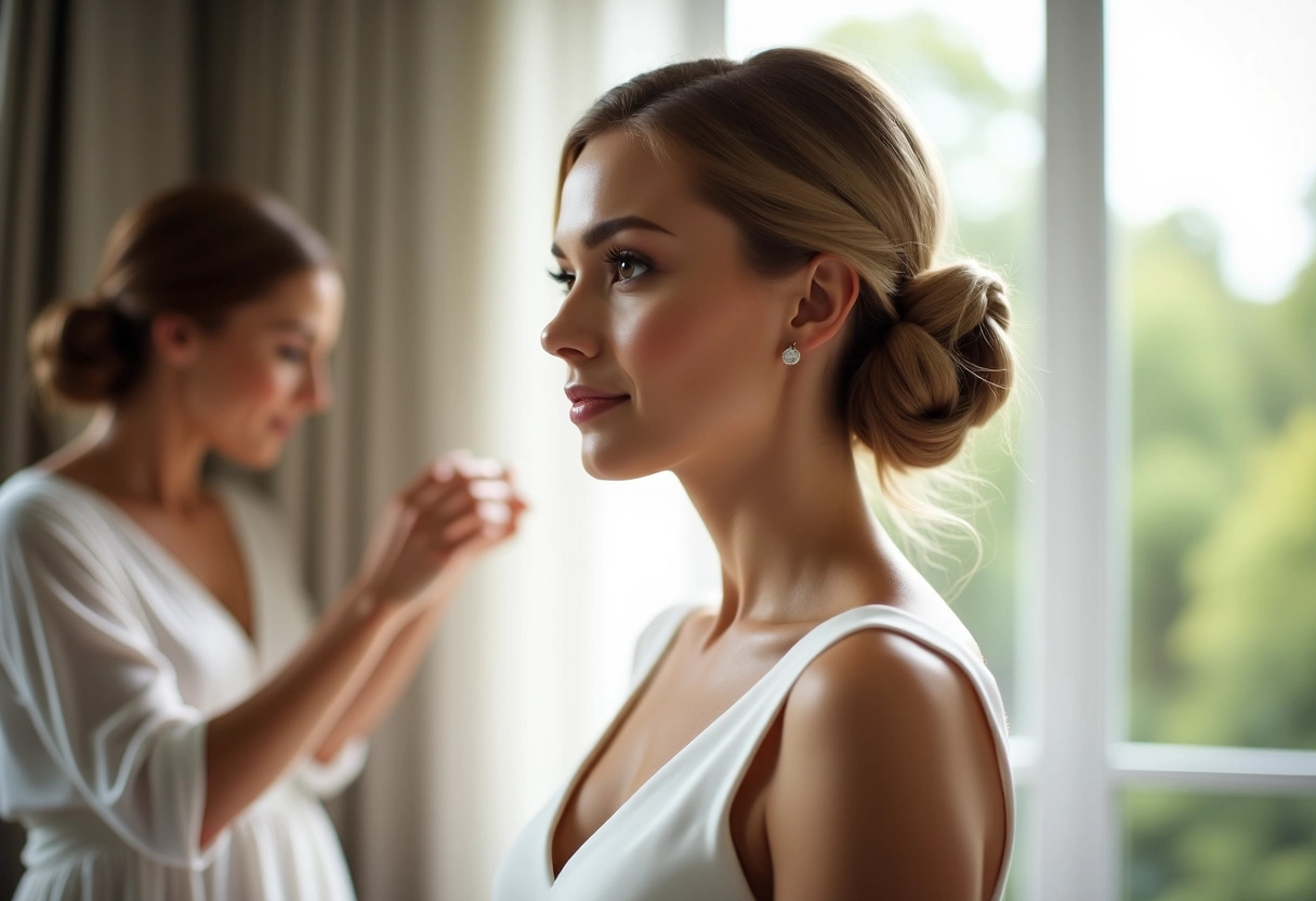 coiffure nuptiale