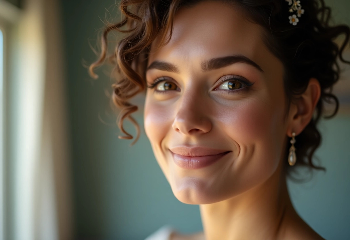 coiffure mariage bouclés